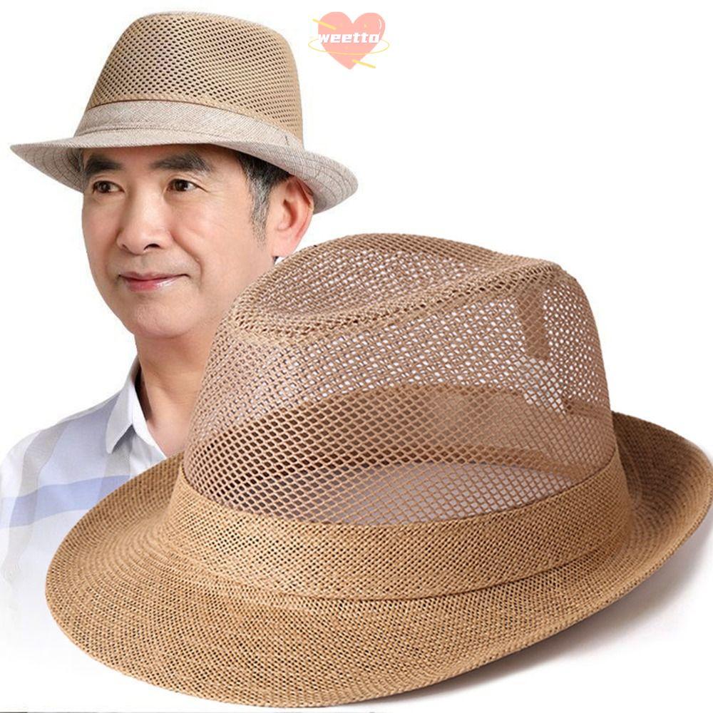 หมวก Fedora สไตล์แจ๊สปานามา ออกแบบระบายอากาศได้ดี มีตาข่ายสำหรับความแห้งไว
