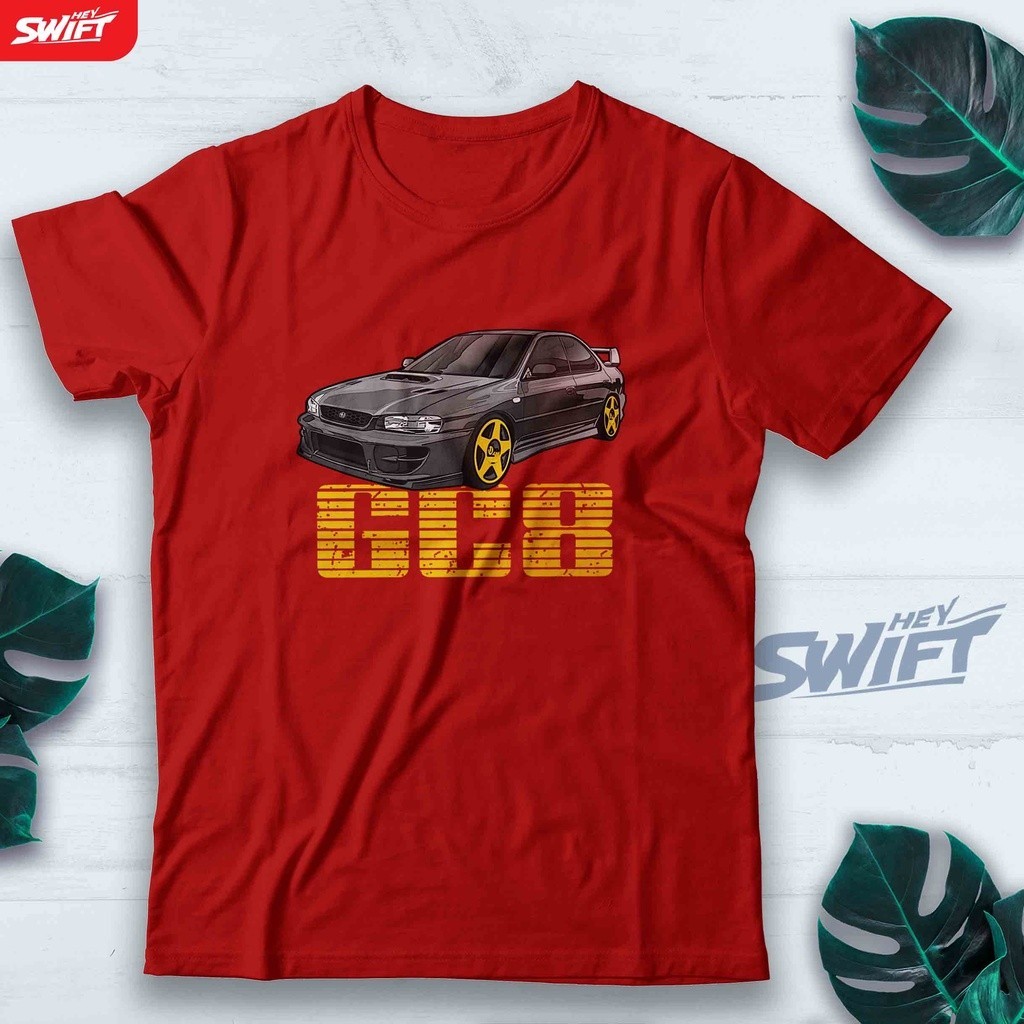 SUBARU Subaru WRX Cult GC8 Miami Vice 100% เสื้อยืดผ้าฝ้ายพรีเมี่ยม JDM แสดงเสื้อผ้า 0312
