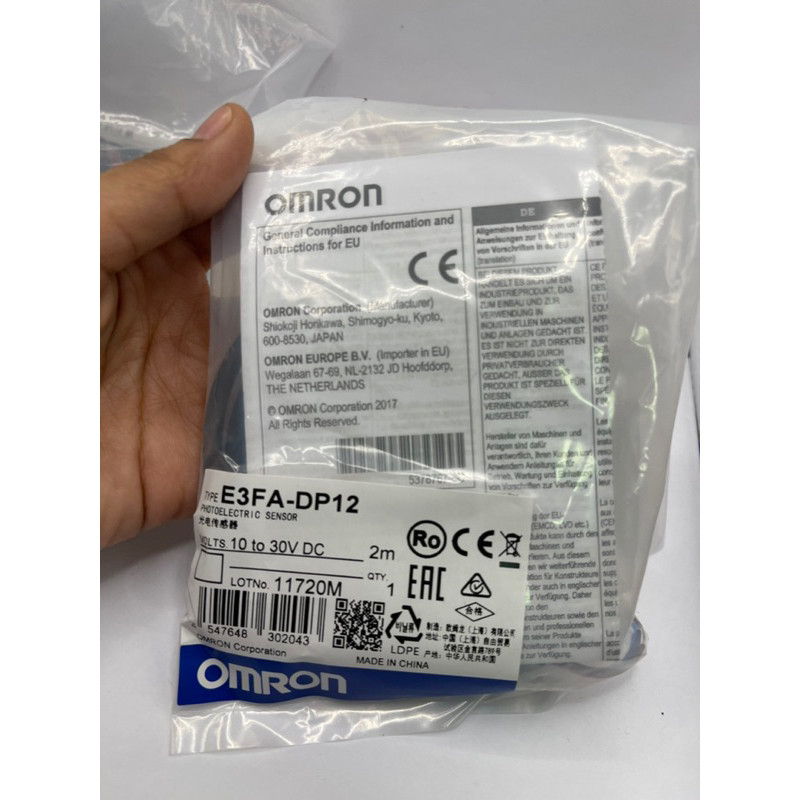 แท้ สวิตช์เซนเซอร์โฟโตอิเล็กทริก E3FA-DP12 ส่งของทุกวันร้านในไทย ส่งทุกวัน ส่งไวมาก
