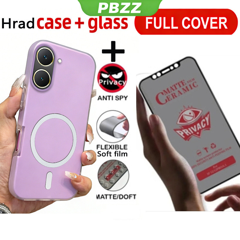 PBZZ Jelly สี 2 in 1 เซรามิคความเป็นส่วนตัวกระจกนิรภัยสําหรับ VIVO Y03 4g y02a y02t y02 Y28 4G Y18 4