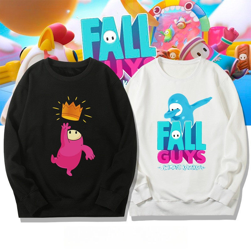 Fall Guys Sweatshirt | Steam PS4 Game Merch Unisex Pullover | เสื้อสเวตเตอร์ Fall Guys แฟชั่นเกมเมอร