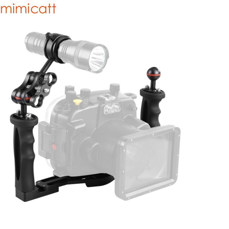 Mim Double Handle Grip กล้องดําน้ํา Rig มือถือถาดกันน้ํา Stabilizer Mount