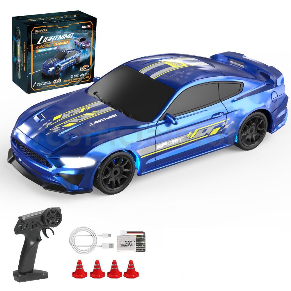 ENOZE 8500 8501 1/43 2.4G 4WD RTR Full Scale Mini Drift RC รถไฟ LED เดสก์ท็อปรุ่นรถ