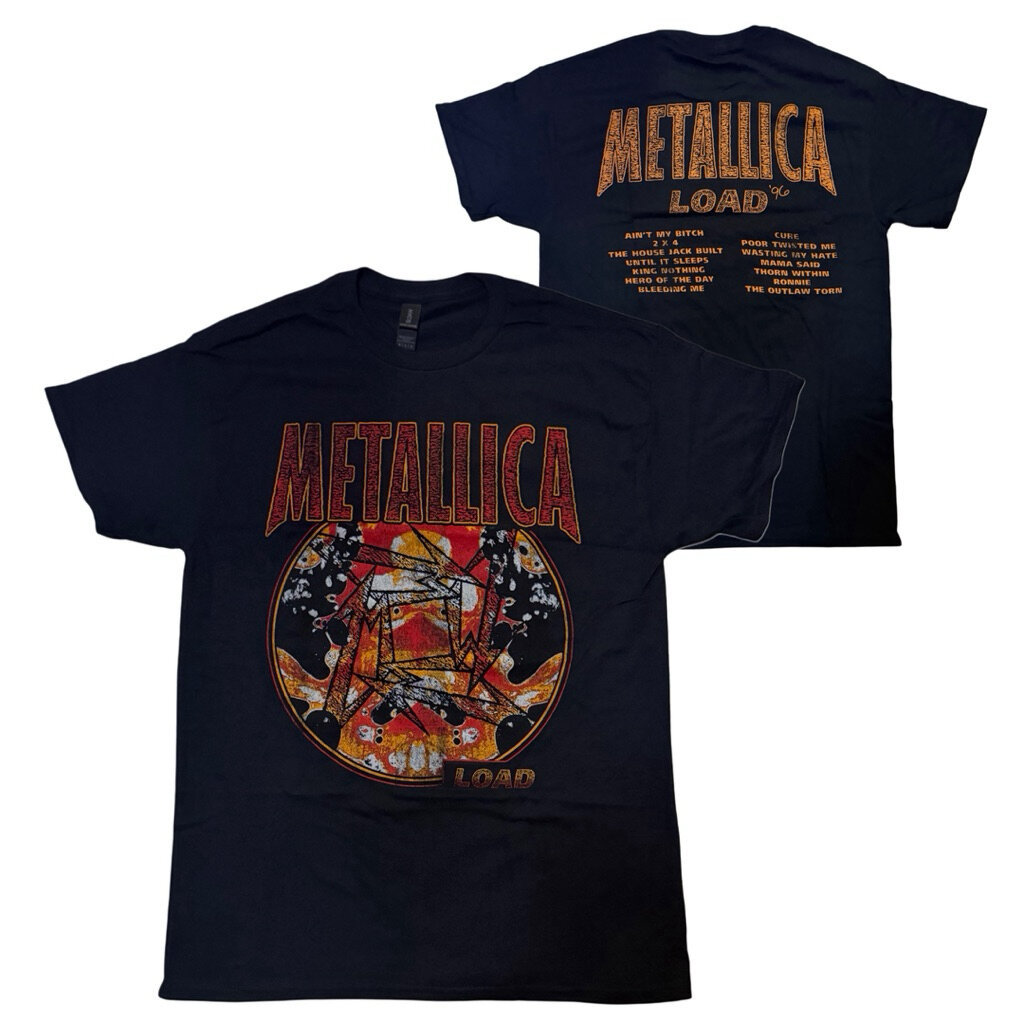 เสื้อวง METALLICA T-SHIRT : LOAD VINTAGE TRACKS (BLACK) ลิขสิทธิ์แท้ UK
