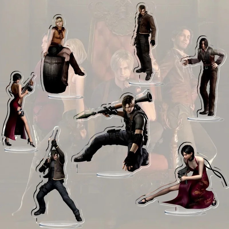 Standee Resident Evil 4 RE4 Remake รุ่น Leon Kennedy Ashley Ada Wong micha อะคริลิคโต๊ะศึกษาตกแต่งขอ