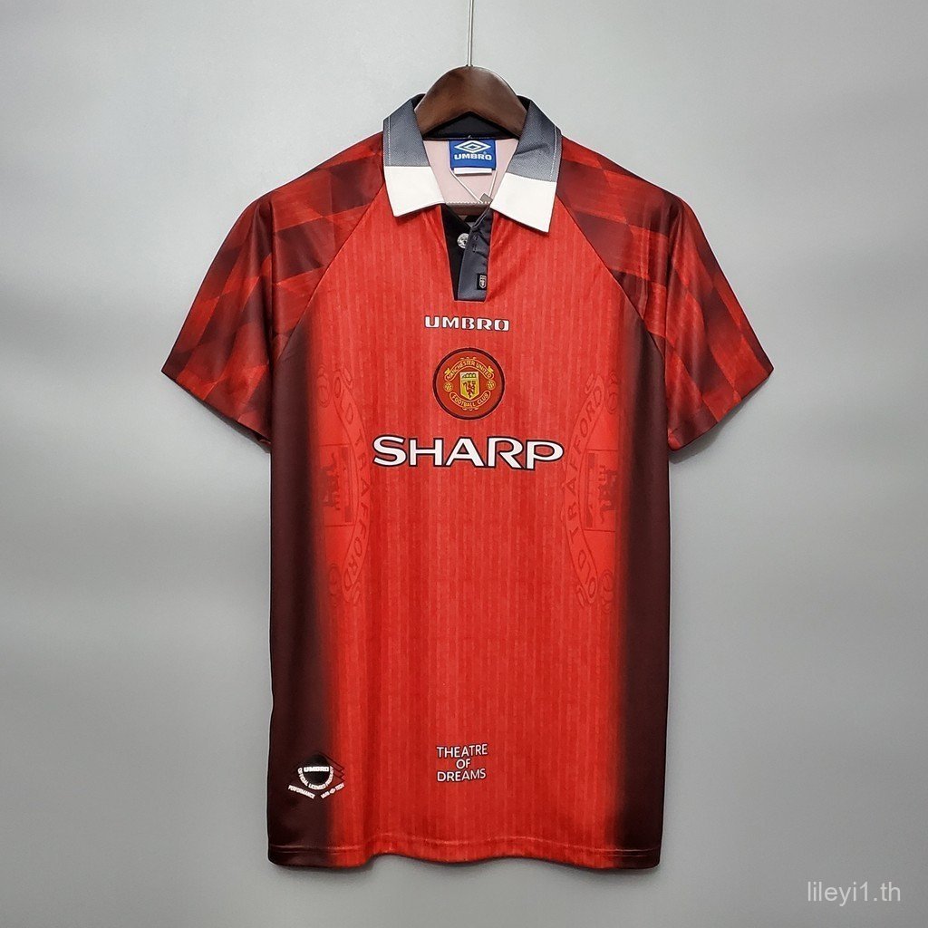 96-97 Manchester United Home away 3a Retro Football Jersey MU Vintage Jersey Men Short Sleeve Sports