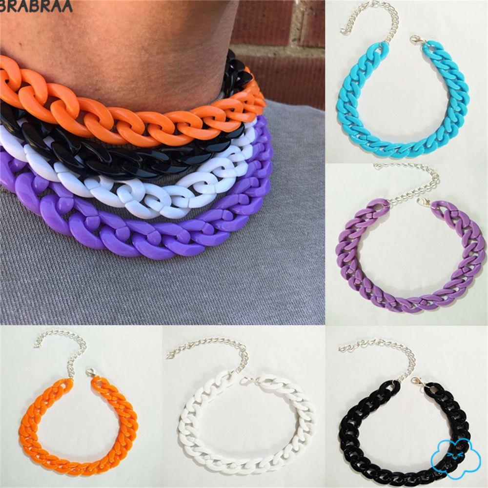 BRABRAA สร้อยคอโซ่คอ Gothic Hip Hop Choker Rock Hip Hop