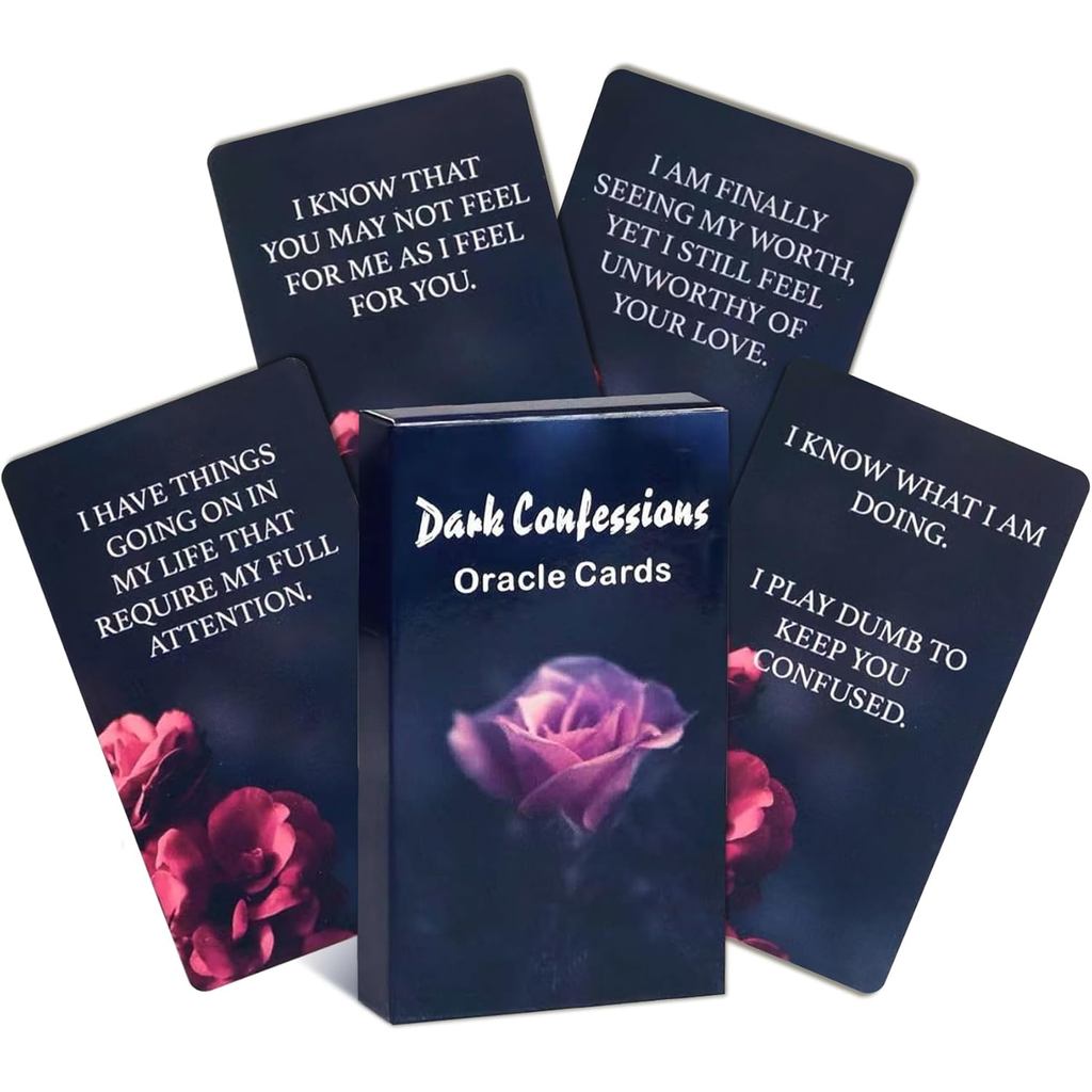 Knana Dark Confessions การ์ด Oracle ข้อความ Oracle Deck, การ์ด Oracle สําหรับผู้เริ่มต้น, การ์ด Rose