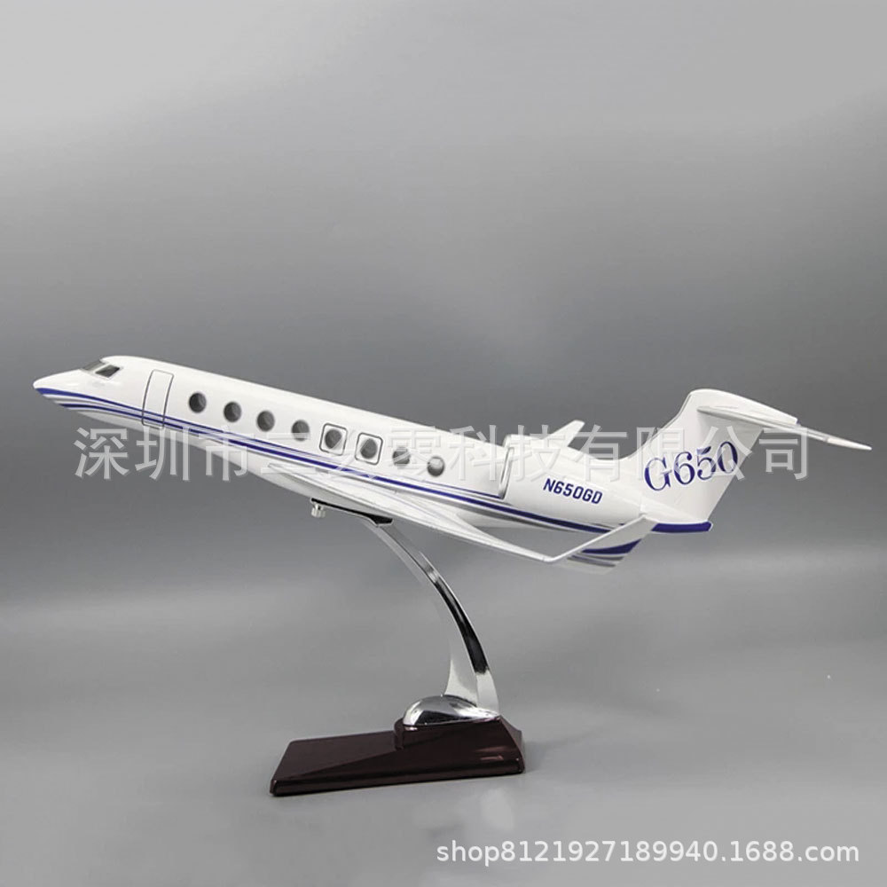 1: 50 Gulfstream G650 ไฟ LED ควบคุมเสียงพร้อมเครื่องบินล้อรุ่น Gulfstream G650 ต้นแบบ