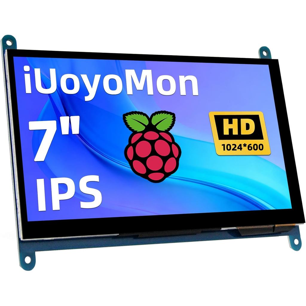 หน้าจอ 7 นิ้วสําหรับ Raspberry Pi, 1024600 IPS HDMI Capacitive หน้าจอ LCD, Mini Portable Monitor ใช้