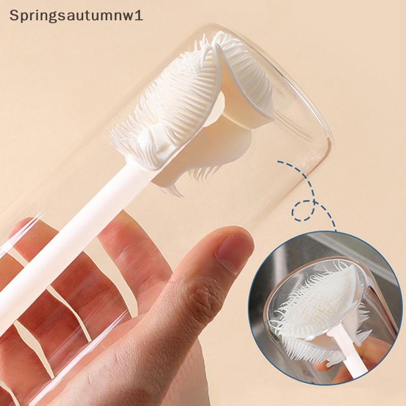 SPR ถ้วยแปรงทําความสะอาดด้ามยาวขวดทําความสะอาดซิลิโคนขวดนมถ้วยแก้วทําความสะอาดครัวเรือนแก้วแก้วกาแฟ 