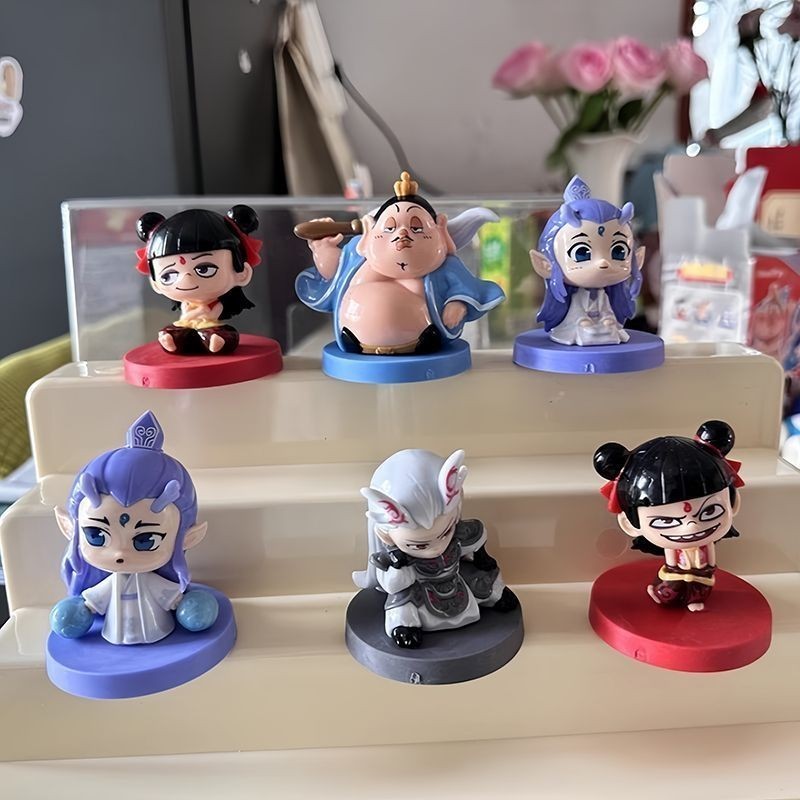 Boutique Mystery Box N Zha เครื่องประดับ 6 แผงนําทางที่ไม่ใช่ของเล่นขนาดเล็ก 3d ยางนุ่มทนทาน