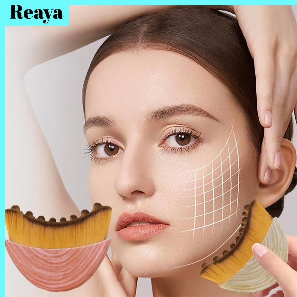เครื่องนวดคอนทัวร์ REAYA สําหรับ Jawline, คางแบบพกพาลดอาการบวมเป็นน้ําเหลือง Contour Face Brush, พร้