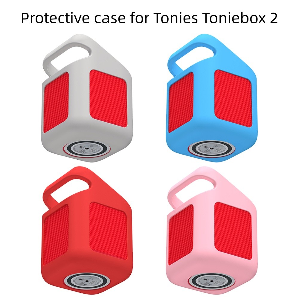 เคสซิลิโคนสําหรับ Tonies Toniebox 2 เครื่องเล่นเสียง, Soft Anti-Scratch กันกระแทกฝาครอบป้องกัน shell