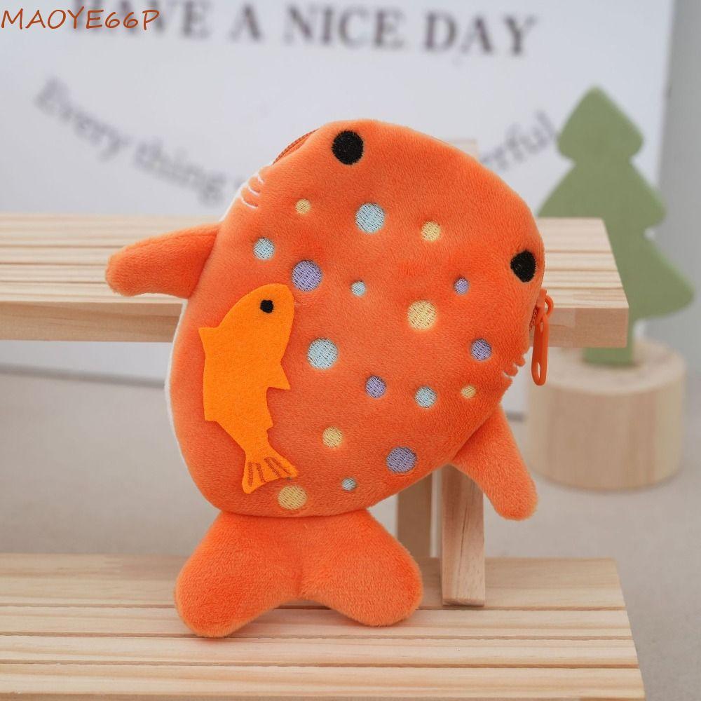 MAOYE66P Shark Plush Wallet, Animal Whale Shark Coin Purse