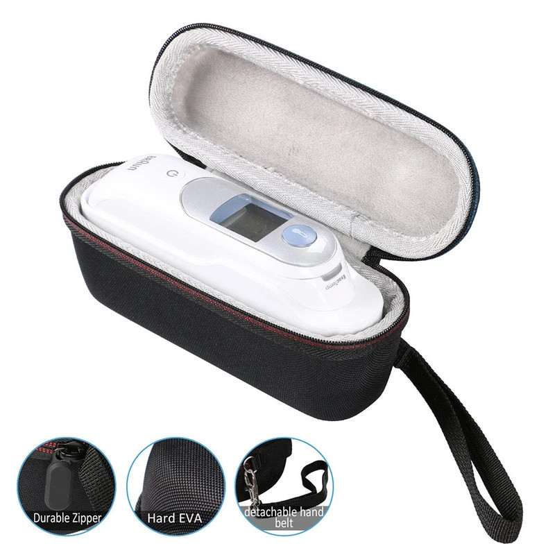 กล่องใส่เครื่องวัดอุณหภูมิ บราวน์ Thermoscan 7 IRT6520 ฝาครอบมือจับแข็ง EVA ถุงเก็บป้องกันสำหรับเดิน