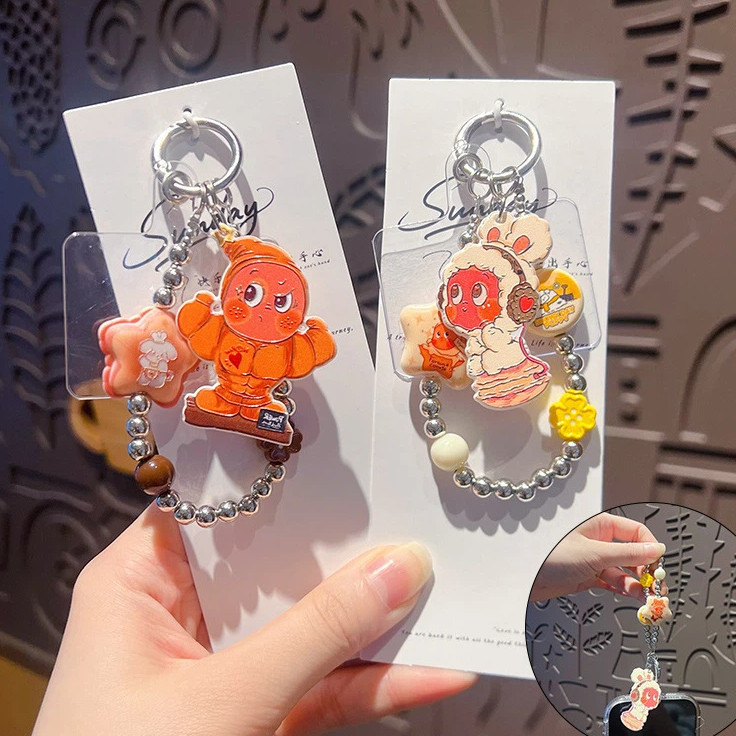 สร้างสรรค์ทําเองคนดาวลูกปัดโทรศัพท์มือถือโซ่พวงกุญแจการ์ตูนน่ารักตุ๊กตากระเป๋าตุ๊กตาเครื่องประดับขนาดเล็ก ราคา ถูกที่สุด ดีลบีเคเค