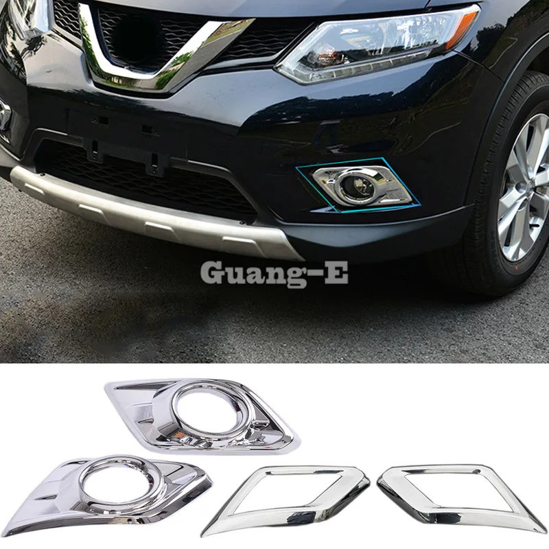 สําหรับ Nissan X-Trail Xtrail T32/Rogue 2014 2015 2016 ด้านหน้าหมอกโคมไฟกรอบ Stick จัดแต่งทรงผม ABS 
