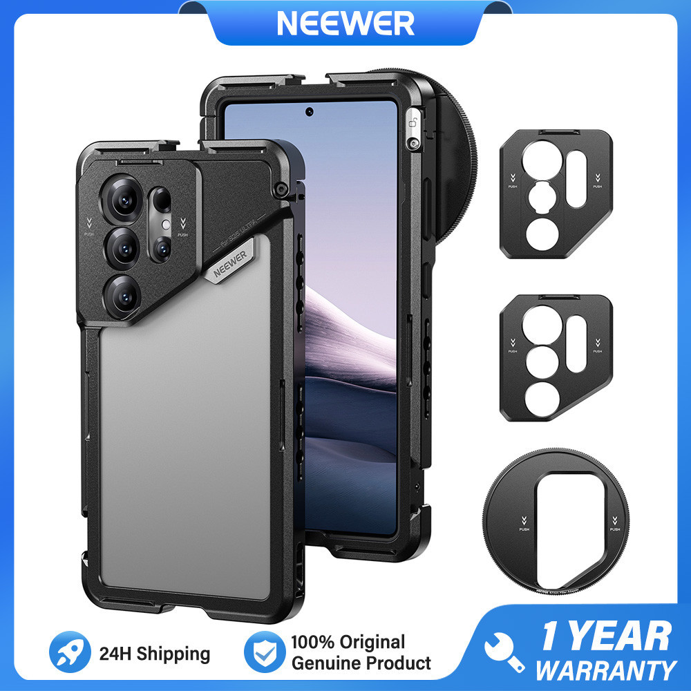 กรง NEEWER PA082 S25 Ultra ตัวกรอง 67 มม. อะแดปเตอร์เลนส์ 17 มม. และ T-mount ชุดถ่ายภาพมือถือมืออาชี