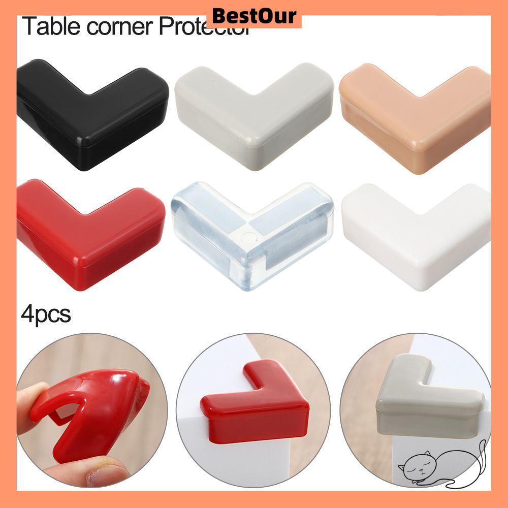 BESTOUR 4 ชิ้น Corner Guards Safety Soft Baby Table Corner Protector
