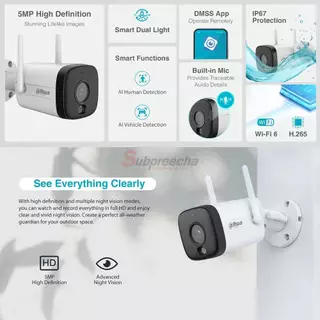 DH-IPC-HFW1539DTK1-SAW-IL / Dahua กล้องวงจรปิด 5MP (Lens2.8mm) (Wi-Fi)