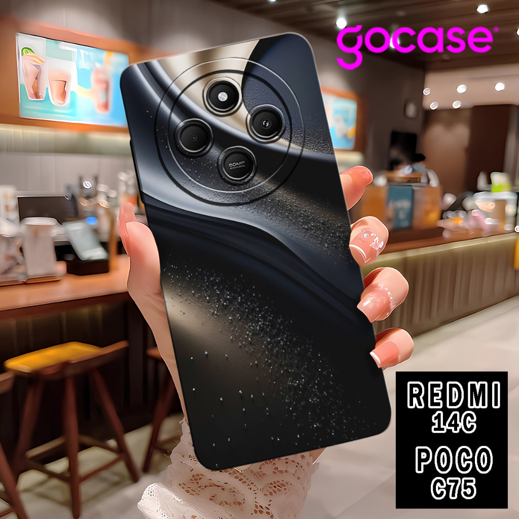 ( AT 5 ) Softcase ซิลิโคน hp เต็มยางยืดหยุ่นสําหรับ Xiaomi Poco C75 l Xiaomi Redmi 14C Pro กล้อง l ซ
