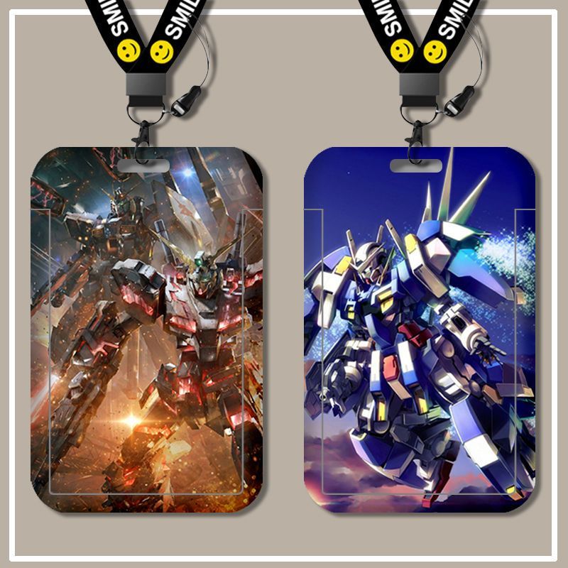Veritech GUNDAM Mobile Custom Student School Access ID Card Cover Bus Card MRT Card Holder Name Case