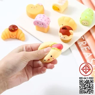 สกุชชี่ squishy toy รวมเซ็ทขนมปังหลากหลาย16pcs ฟื้นตัวช้า สุ่มบีบได้ คลายเครียด มีหลายแบบให้เลือก