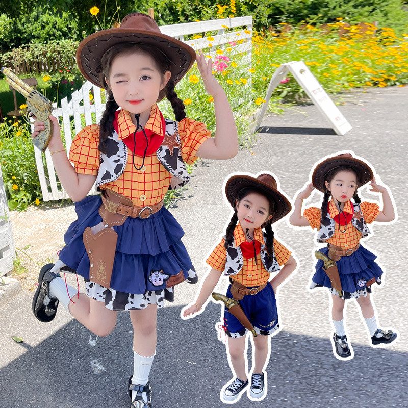 สูทฤดูร้อนแบบใหม่ สไตล์การ์ตูน ชุดสามชิ้นสำหรับวัยรุ่นและคนชอบการ์ตูน