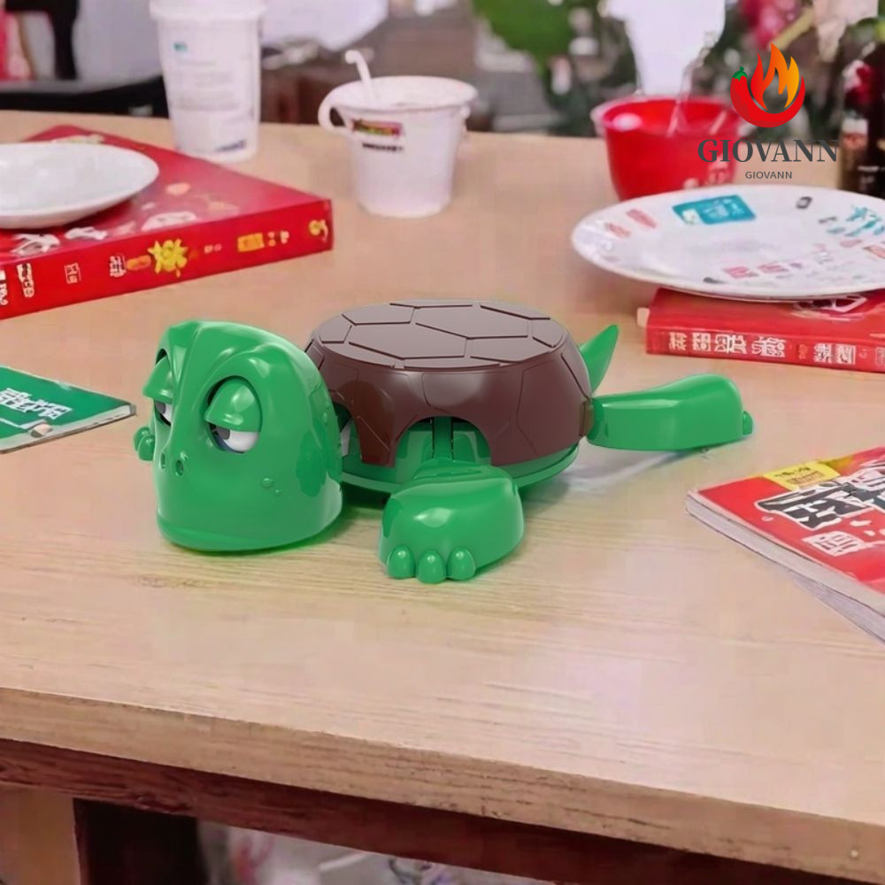 GIOVANNI Panicked Turtle Coaster, Crossed Legs & Staring Eyes Press Type Turtle Cup Pad Quirk Toys, 