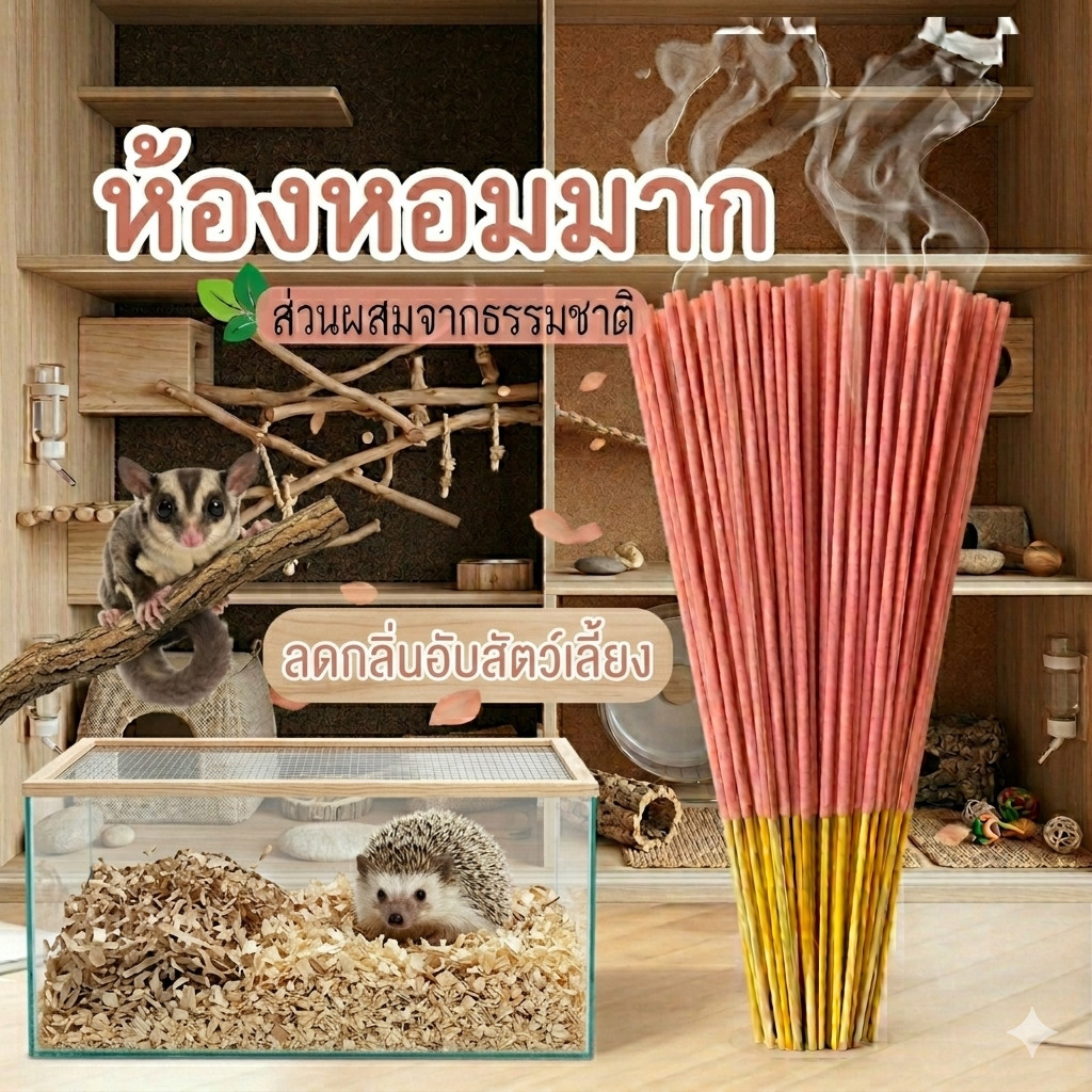 Aden ธูปดับกลิ่นอับสัตว์เลี้ยง ธูปหอมมาก กลิ่นสดชื่น มี 12 กลิ่น พร้อมส่ง