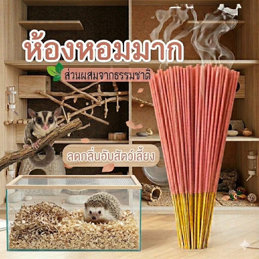 Aden ธูปดับกลิ่นอับสัตว์เลี้ยง ธูปหอมมาก กลิ่นสดชื่น มี 12 กลิ่น พร้อมส่ง
