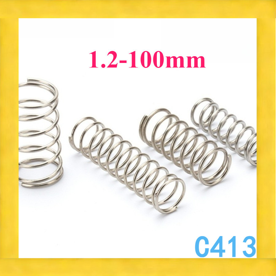 สปริงแรงดัน สปริงอัด สแตนเลส304 /SUS 304 d1.2mm*OD7-13mm*L10-100mm AC-MB-1