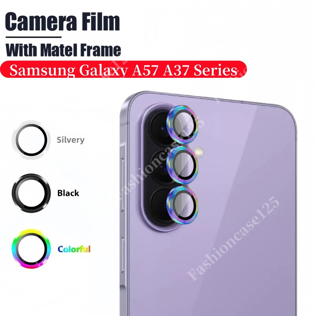 SAMSUNG สําหรับSamsung A57 A37 กล้องฟิล์มสําหรับSamsung Galaxy A57 A37 5G 2026 แหวนโลหะป้องกันHDเลนส