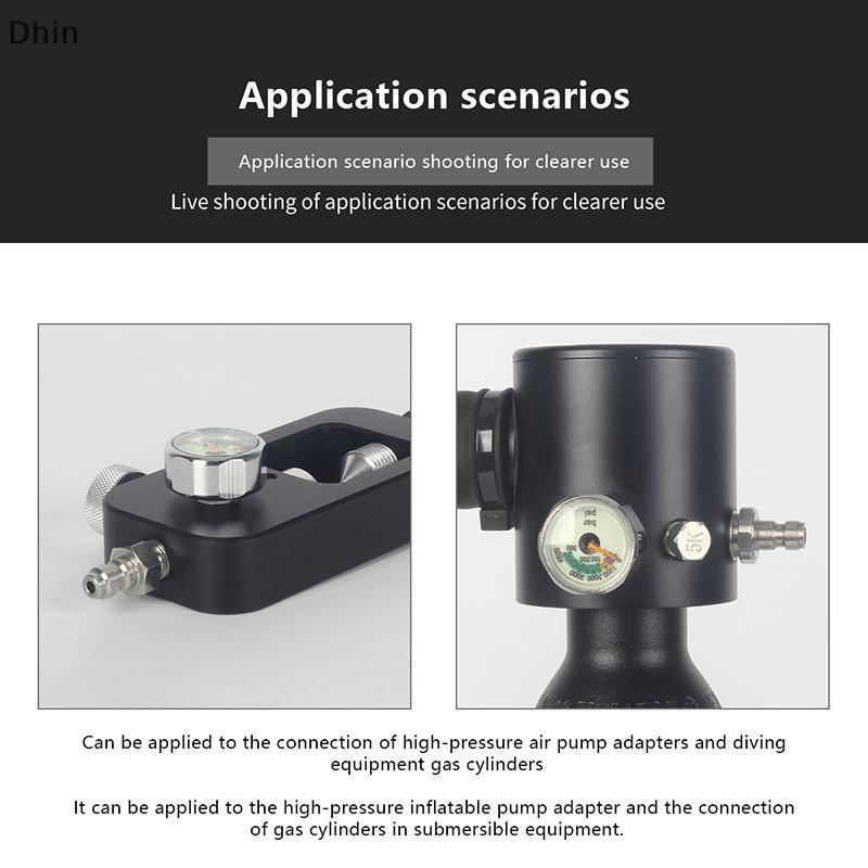 [Dhin] ขั้วต่อชาย 8 มม.ชายเกลียว Qui Connect Valve PCP บรรจุพร้อมวาล์ว M10x1 1/8NPT 1/8BSPP สําหรับป