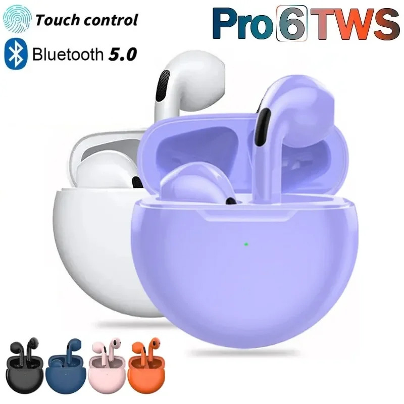 สินค้าเดิม + จัดส่งฟรี Original Pro6 TWS Touch Control หูฟังไร้สายบลูทูธ 5.0 หูฟังกีฬาหูฟังชุดหูฟังเ