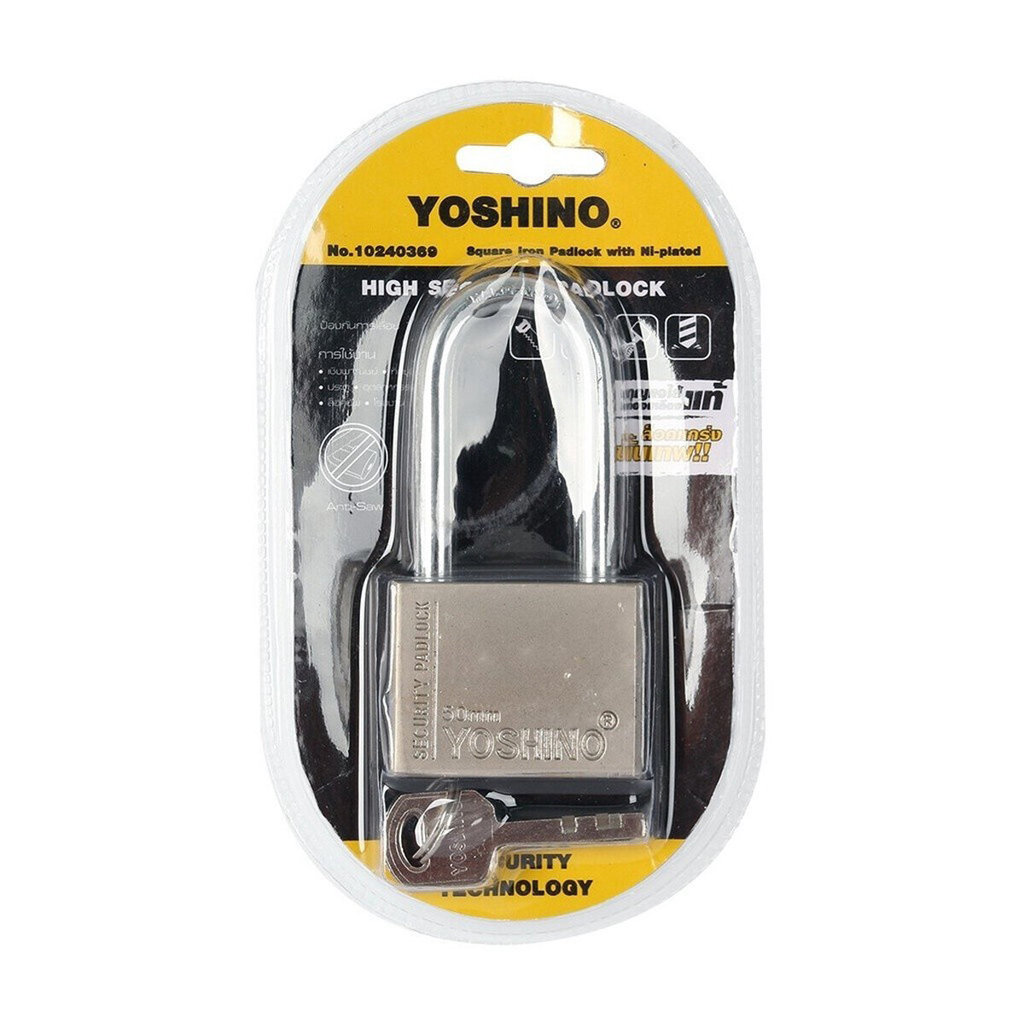 YOSHINO กุญแจลูกปืน คอยาว 50 มม. รุ่น L50 สีนิกเกิ้ล |EA|