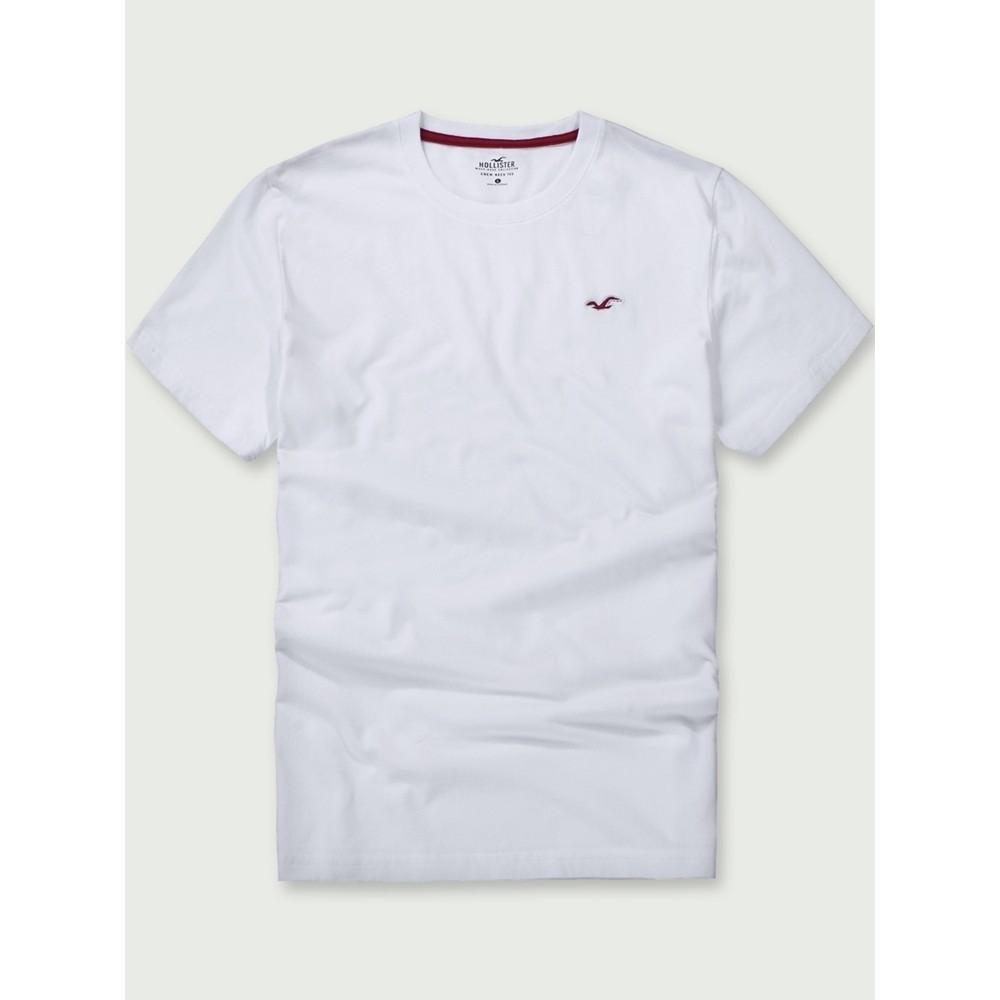 Hollister Mens HCO Seagull Logo Tee Soft Premium 100% Cotton Solid Color Classic Basic Short Sleeve 