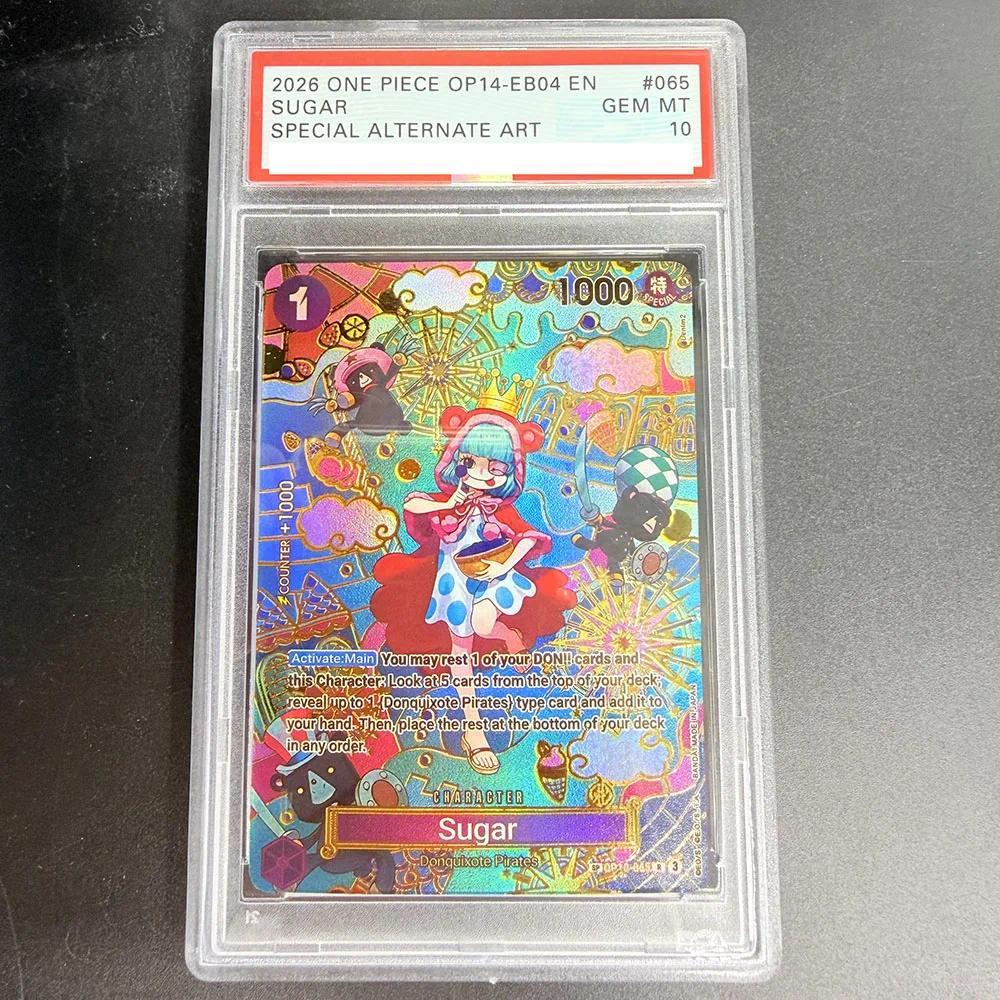 PSA 10 DIY ONE PIECE Rating Card 2026 ONE PIECE OP14-EB04 EN SUGAR OP10-065 คอลเลกชันการ์ดสําเนา 10 จุด Rating การ์ดอะนิเมะเกม