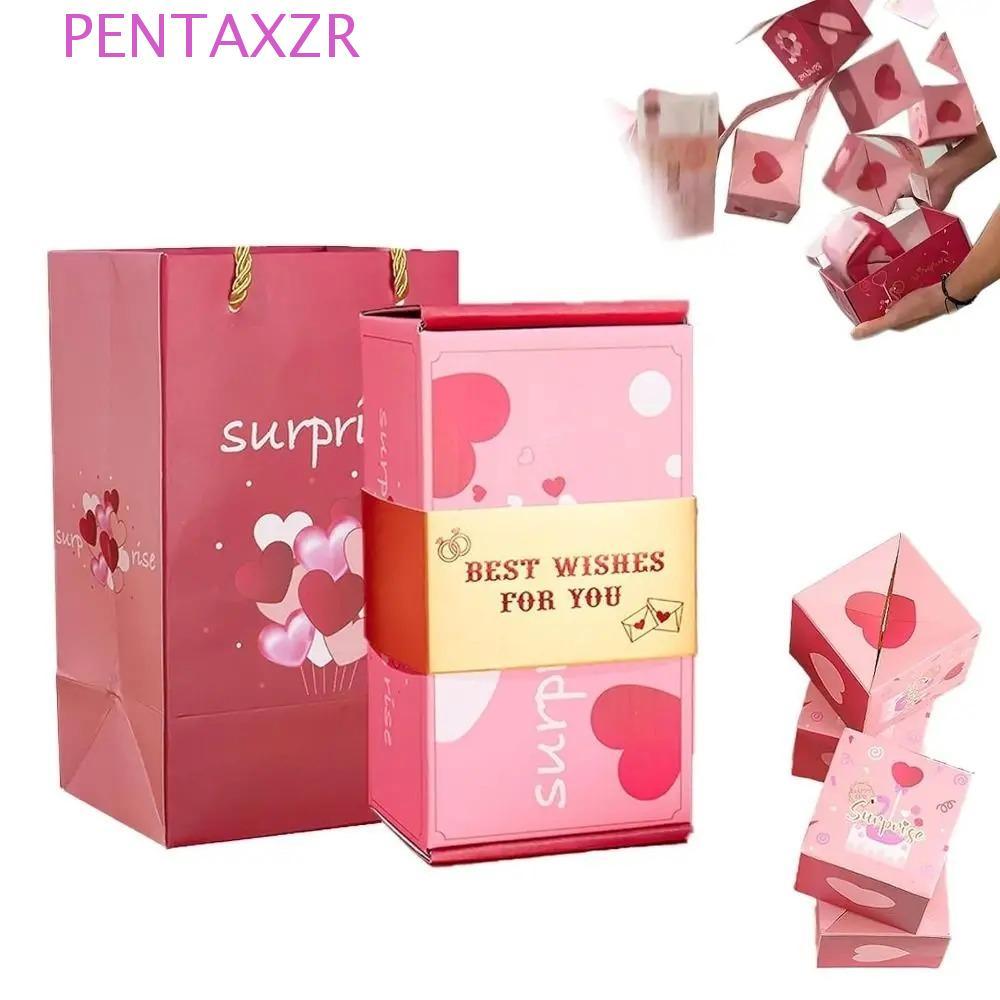 PENTAXZR Surprise Bounce Box, Luxury Paper Cash Explosion Gift Box, New Gift Box Fun Pop Up Surprise