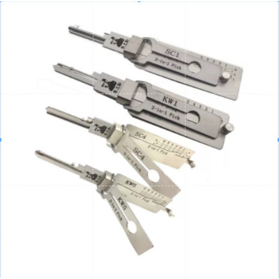 ⭐Lishi 2 In 1 เครื่องมือ SS002 SS001 HU66/HU100/NSN14/ของเล่น 2In1 Lishi เครื่องมือสําหรับประตูพลเรื