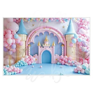 อินสไตล์แฟนตาซีน่ารักธีมพรมตกแต่งงานเลี้ยงวันเกิดห้องเด็กภาพ…