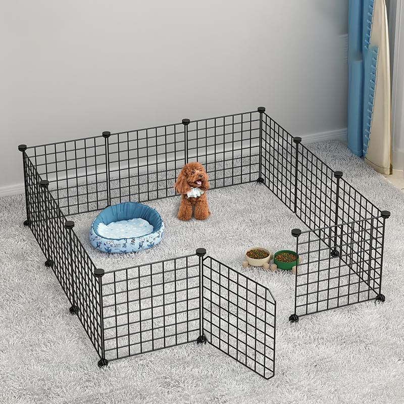ชุด 12 ชิ้น 🐶 รั้วกั้นสุนัข😺 รั้วแมว DIY รั้วกั้นสุนัข คอกกั้นสัตว์ บ้านหนูแกสบี้ กรง