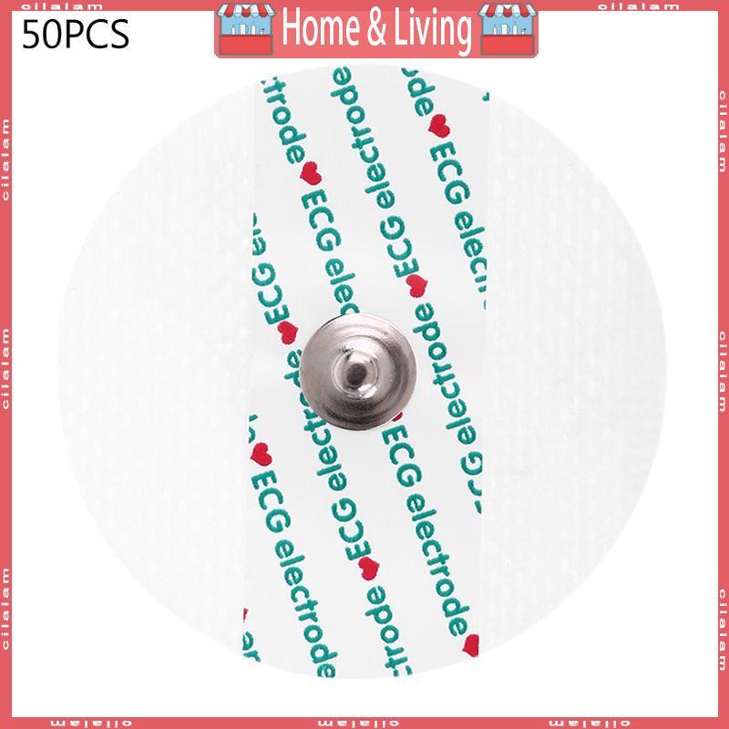 CI 50 ชิ้น ECG EKG Electrodes Heart Monitor แผ่นอิเล็กโทรดแบบใช้แล้วทิ้งสําหรับเครื่อง ECG