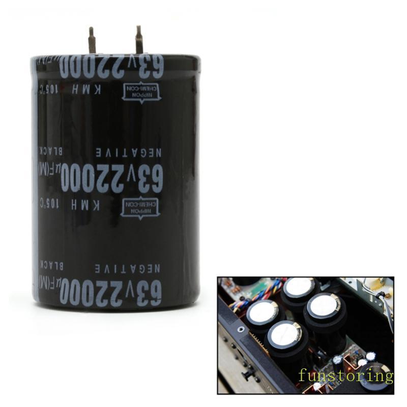 FUN 20000μF ตัวเก็บประจุไฟฟ้า 63V 35x45 มม.35x50 มม.เครื่องขยายเสียงกรองเสียงตัวเก็บประจุข้อต่อ Elec