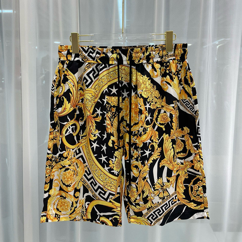 SV7N Versace Summer New Casual Youth Trendy Digital Print Men's Shorts Beach Shorts