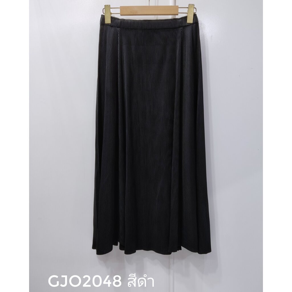 2MUAY รุ่น GJO2048 กระโปรงพลีทคุณภาพ DOUBLE LAYER FLARE PLEATED SKIRT 7 สี FREE SIZE