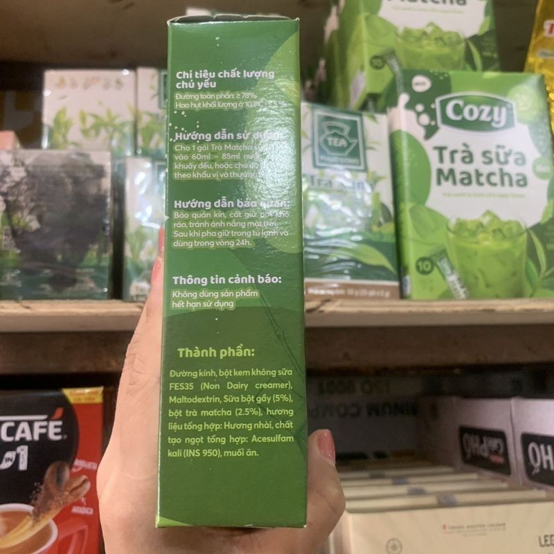 เวียดนาม TraSuaMatcha3in1TrahuongDau/DaotuilocCozy Matcha Beauty 1.5m