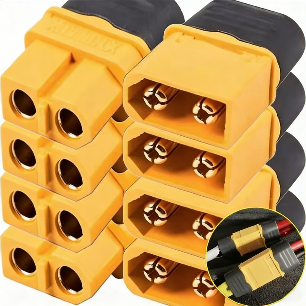 [จัดส่ง 3-5 วัน]ขั้วต่อ 2/4/8/10 ชิ้น - ขั้วต่อ XT60H 30A 60A Peak 500V DC, ความต้านทานต่ํา 0.55mΩ ท