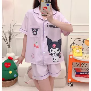 8883 ชุดนอนแขนสั้นขาสั้นผ้าไหมอิตาลี ชุดนอนโอเวอร์ไซส์ อก40-50นิ้ว พร้อมส่ง